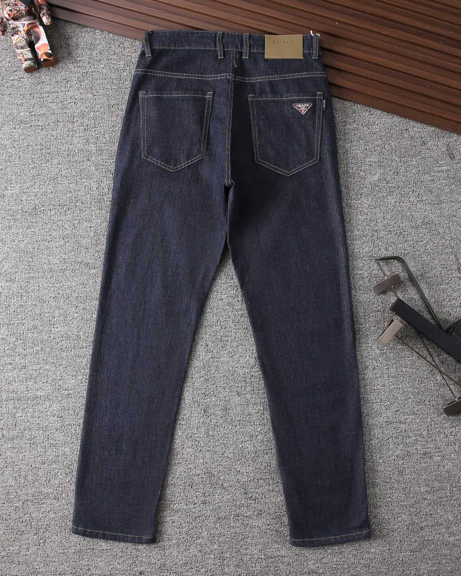 Dark Indigo Triangle Patch Jeans E260934