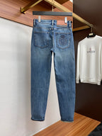 Royal Wreath Embossed Slim Fit Denim E260916
