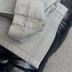 Triangle Leather Patch Back Pocket Trousers L260629