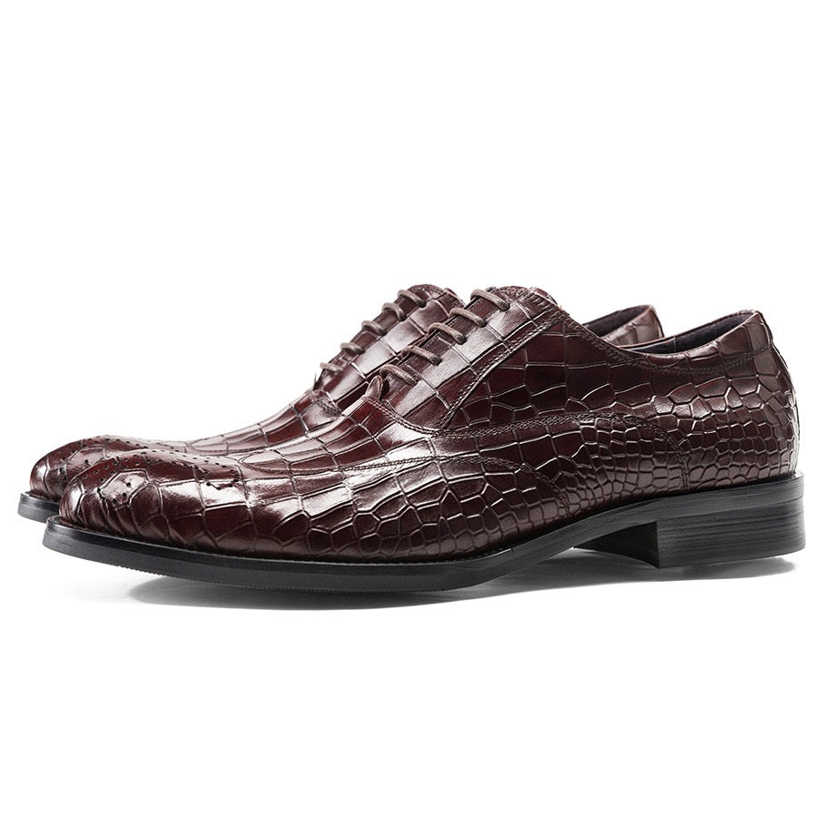 Men's Croc Embossed Oxford Dress Shoes P050512