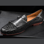Woven Double Monk Loafers P050523