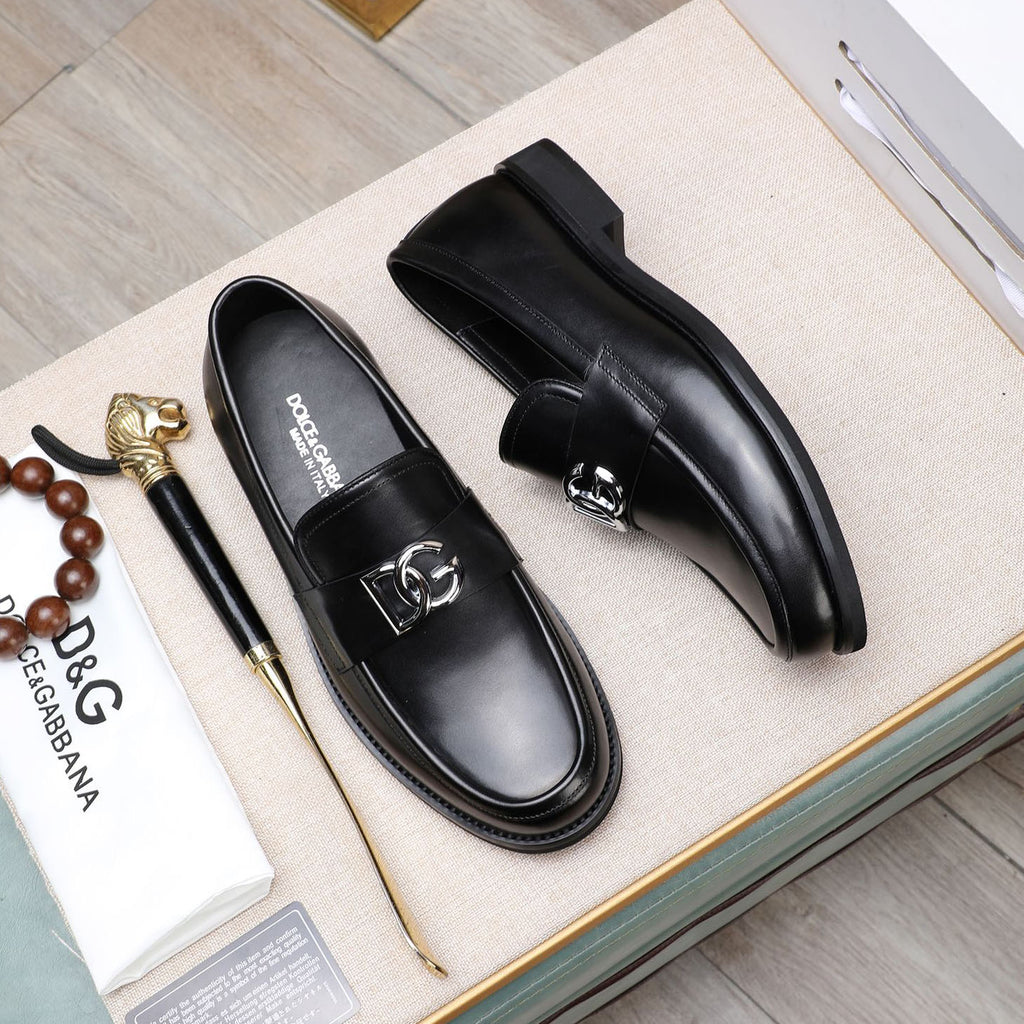 Men's Metal Double Ring Buckle Slip-On Loafers NE190139