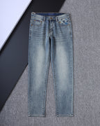 Vintage Fade Camo Pattern Embroidered Jeans V260850