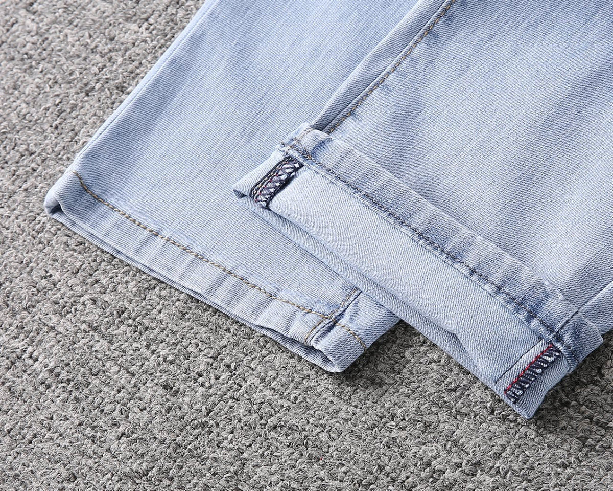 Roma Script Embroidery Slim Fit Denim E260929