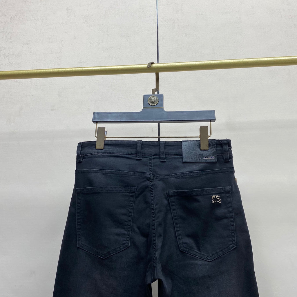 Vintage Black Wash Metal Badge Denim Jeans M260731