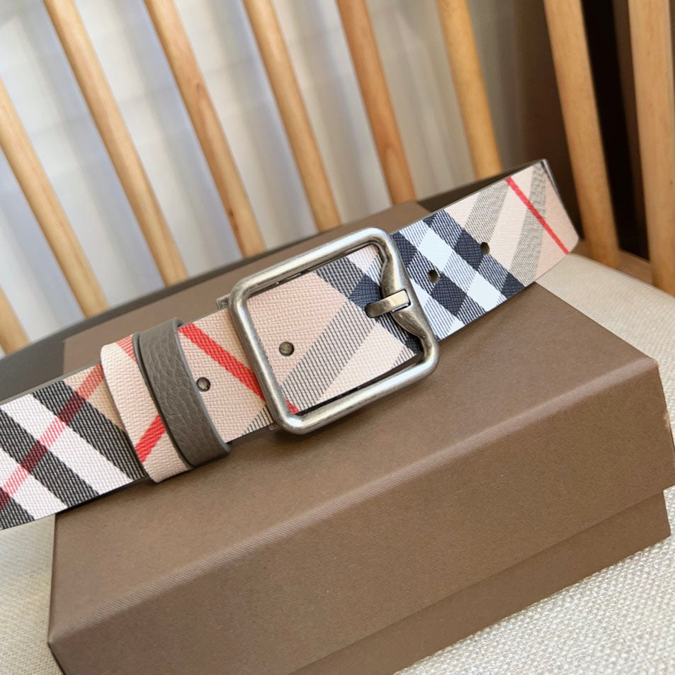 Men's Classic Check Pin Buckle Belt E2081003