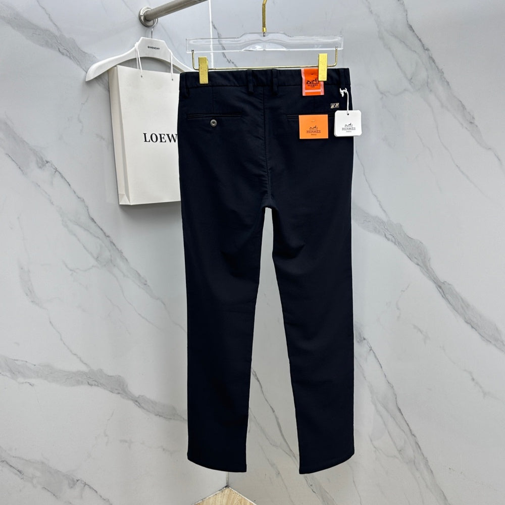 Fine Textured Solid Straight Business Trousers P141007