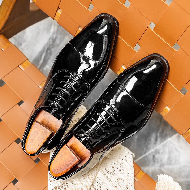 Cap Toe Patent Oxford Dress Shoes P050519