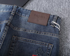Vintage Emblem Embroidery Red Label Slim Denim V260839