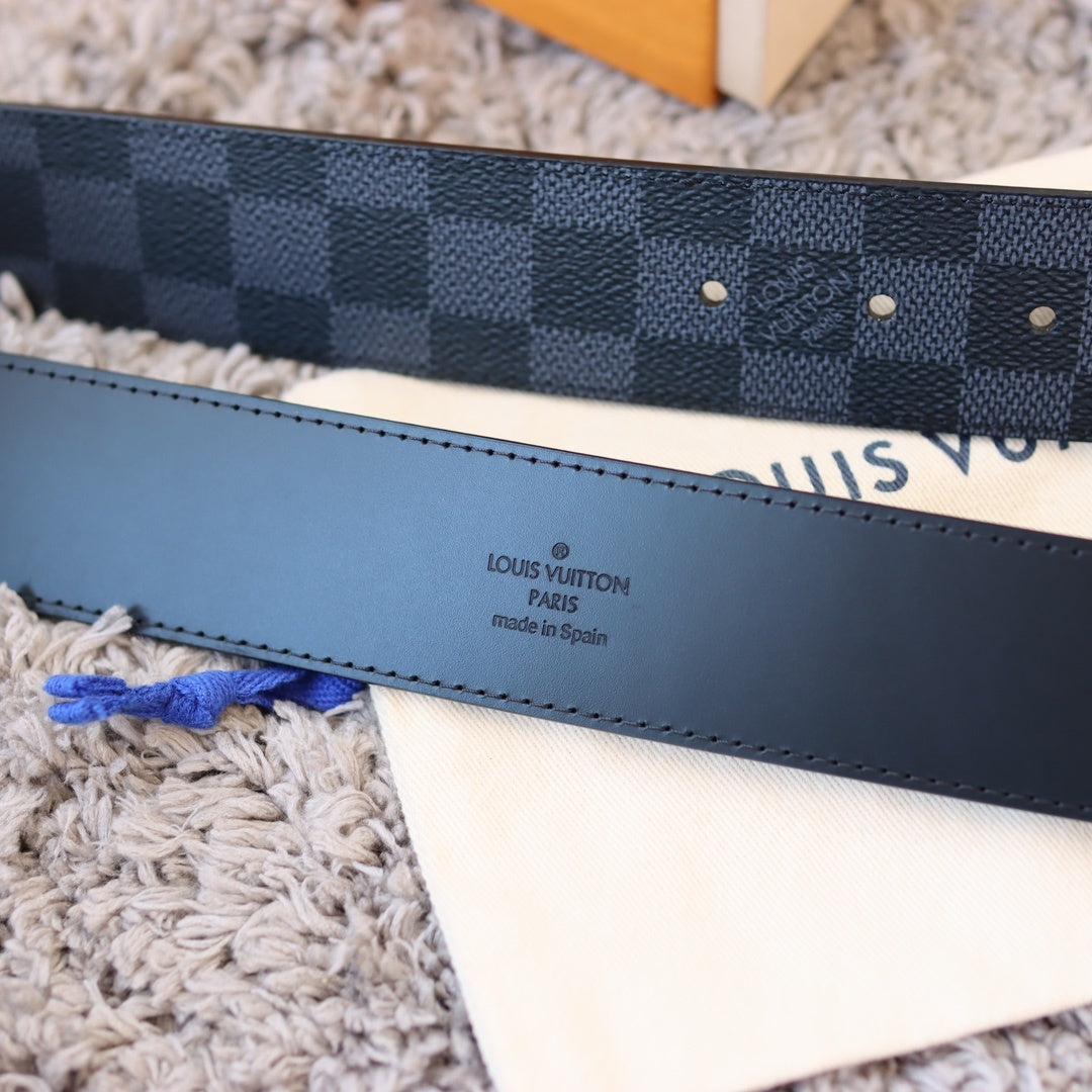 Checkered & Vintage Print Metal Buckle Belt E020802