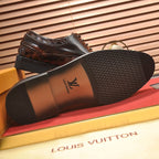 Embossed Grid Lace-up Formal Shoes S265503
