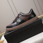 Croc Embossed Patchwork Triangle Logo Low Top Sneakers S283409