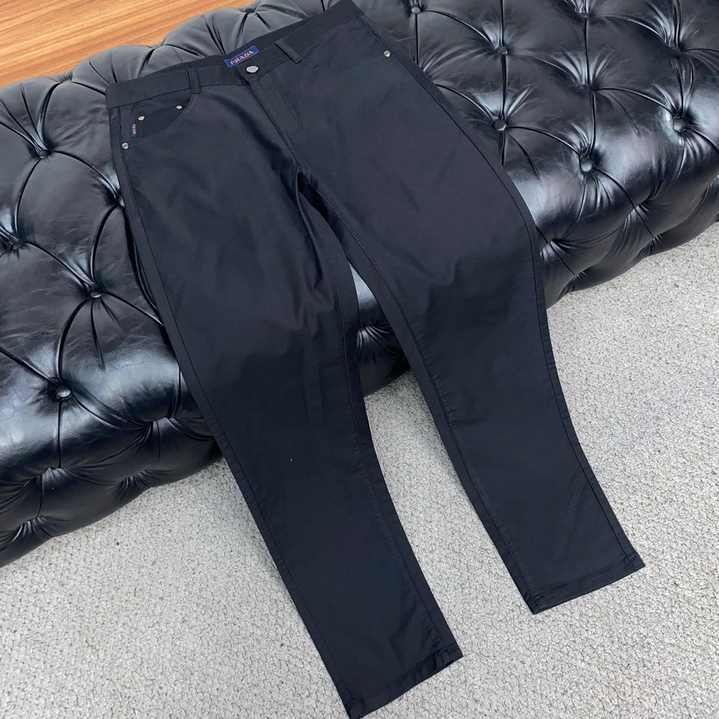 Triangle Leather Patch Back Pocket Trousers L260629