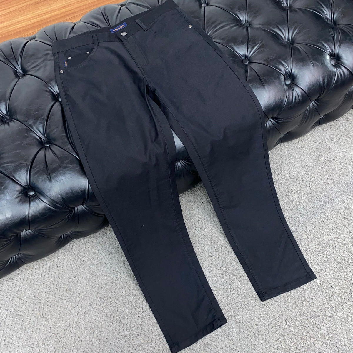 Triangle Leather Patch Back Pocket Trousers L260629