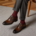 Plain Toe Derby Shoes Lace-Up Business Dress Shoes Y101158
