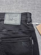 Solid Black Tone-on-Tone Embossed Jeans M260719