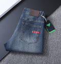 Vintage Emblem Embroidery Red Label Slim Denim V260839