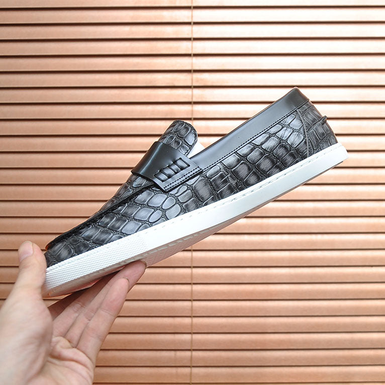 Croc Embossed Casual Loafer NE190136