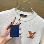 New Crew Neck Diamond Arrangement Jacquard Knit Sweater GN380104