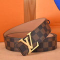 Checkered & Vintage Print Metal Buckle Belt E020802