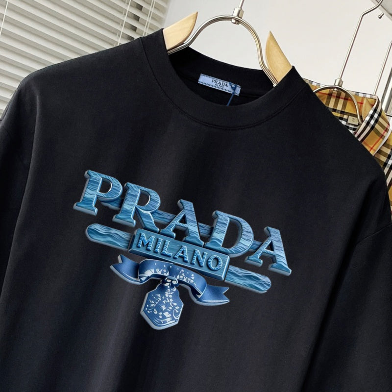 Men's 3D Letter Print Crew Neck Short Sleeve T-shirt NH9801