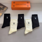 Solid Color Ribbed Mid Calf Socks U310514