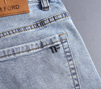 Light Blue Faded Minimal Stitch Logo Slim Denim Jeans M260743