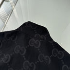 Full Monogram Stand Collar Zip Jacket Retro Pattern Bomber Coat N050501