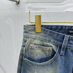 Vintage Faded Light Blue Clean Design Jeans M260726