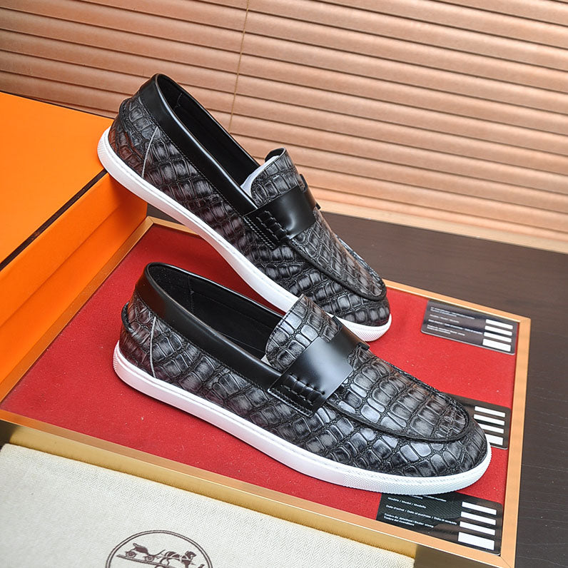 Croc Embossed Casual Loafer NE190136