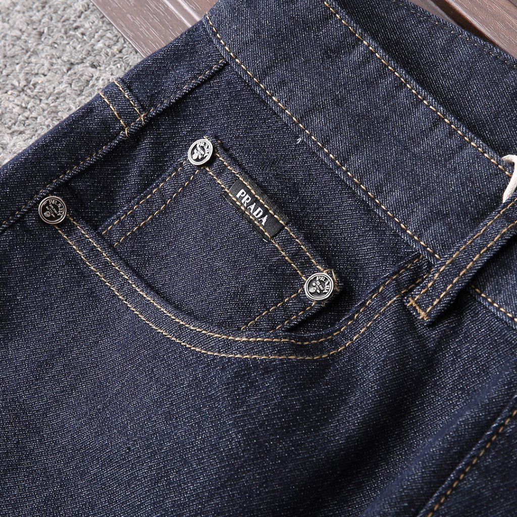 Dark Indigo Triangle Patch Jeans E260934