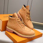 Men's Debossed Monogram High Top Work Boots NE190120
