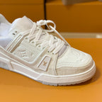 Pattern Panel Lace-Up Low Top Trainer Sneakers S283418