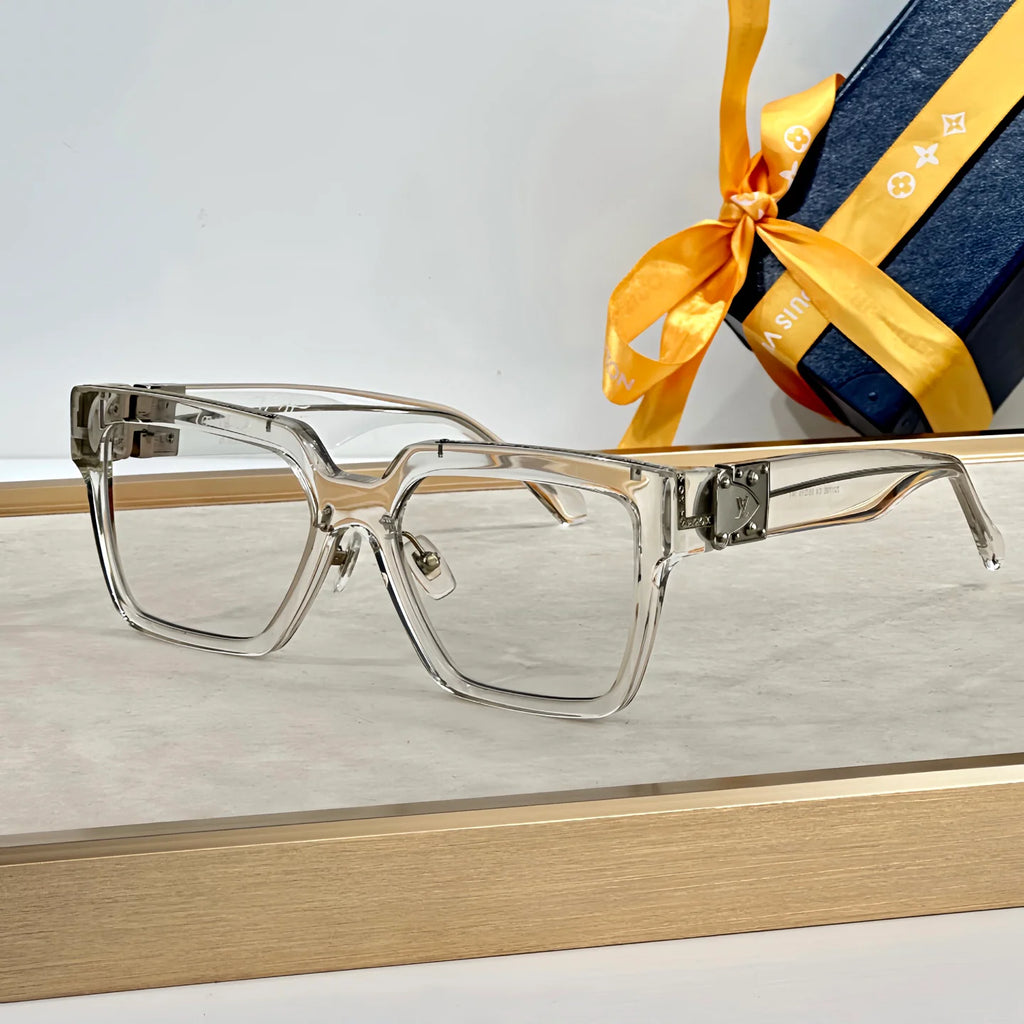 Bold Square Frame Sunglasses Rivet Metal Hinge Decor Eyewear K030101