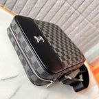 Checkerboard Print Vertical Messenger Bag B101014