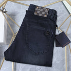 Dark Indigo Studded Check Crest Jeans E260921