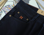 Deep Indigo Horse Embroidery Slim Denim M260709