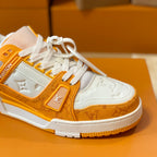 Pattern Panel Lace-Up Low Top Trainer Sneakers S283418