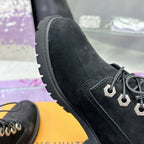 Embossed Chunky Lug Sole Work Ankle Boots S265507