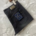 Vintage Charcoal Metal Badge Slim Denim M260715
