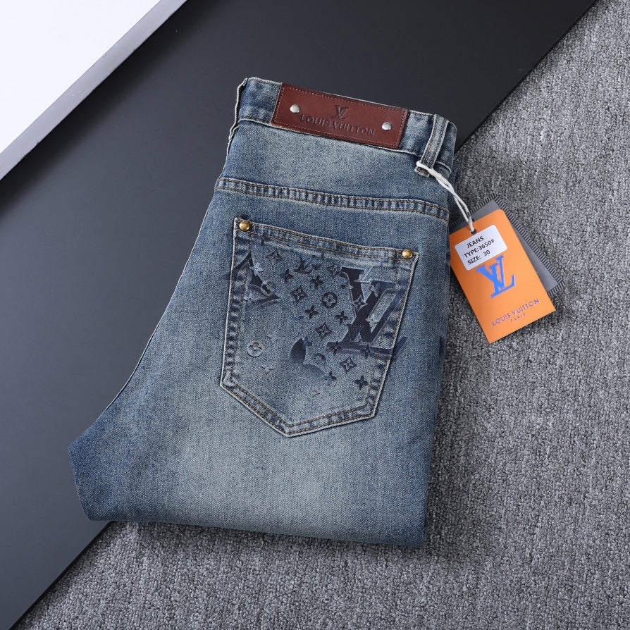 Vintage Fade Large Monogram Graphic Jeans V260840