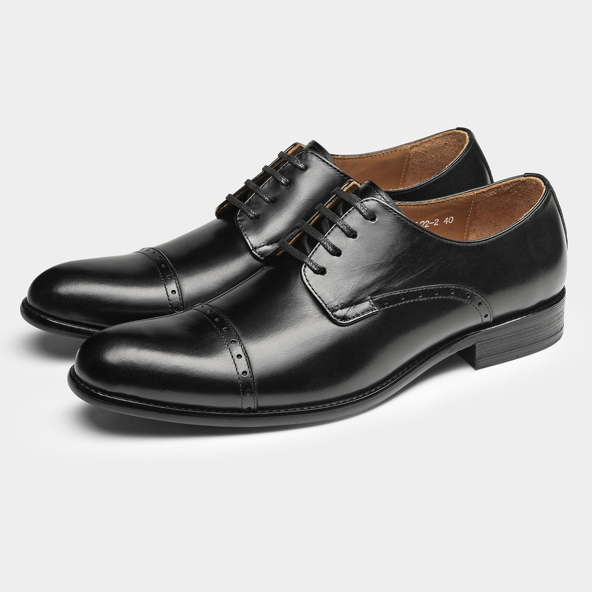 Cap Toe Derby Shoes Lace-Up Dress Shoes Y101142