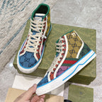 Vintage Pattern Canvas High Top Sneakers S283417