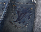 Large Printed Motif Pocket Slim Fit Denim V260828