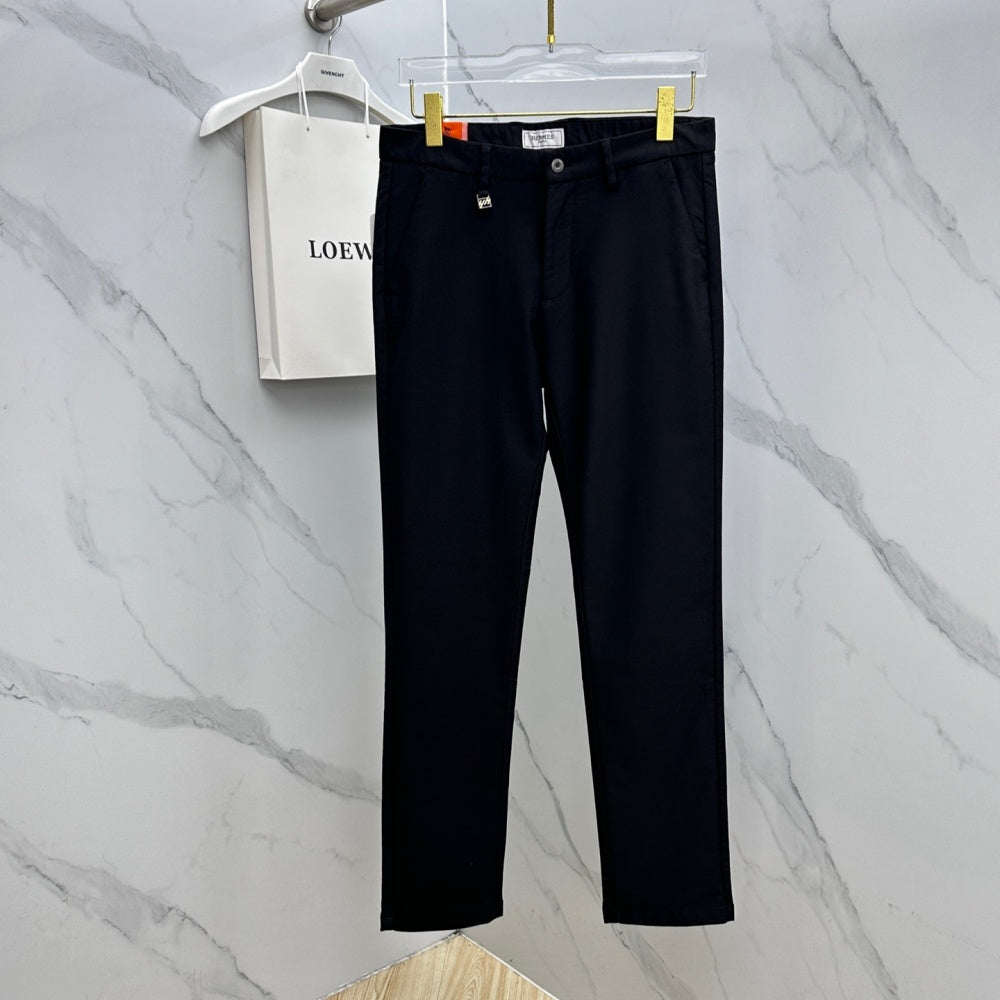 Fine Textured Solid Straight Business Trousers P141007
