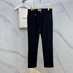 Fine Textured Solid Straight Business Trousers P141007