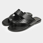 Textured Thong Slide Sandals Open Toe Slip-On Flip Sandals Y101137