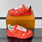 Allover Printed Lace-Up Low Top Platform Sneakers S283420