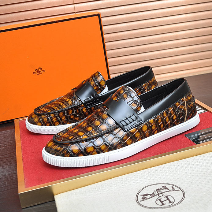 Croc Embossed Casual Loafer NE190136