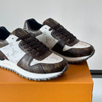 Color Block Allover Print Lace-Up Low Top Trainer S283423